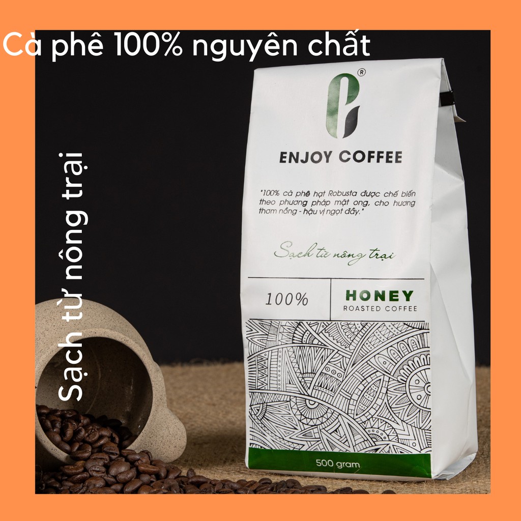 Cà phê nguyên chất rang mộc robusta honey enjoy coffee 500g - sạch từ nông trại | BigBuy360 - bigbuy360.vn