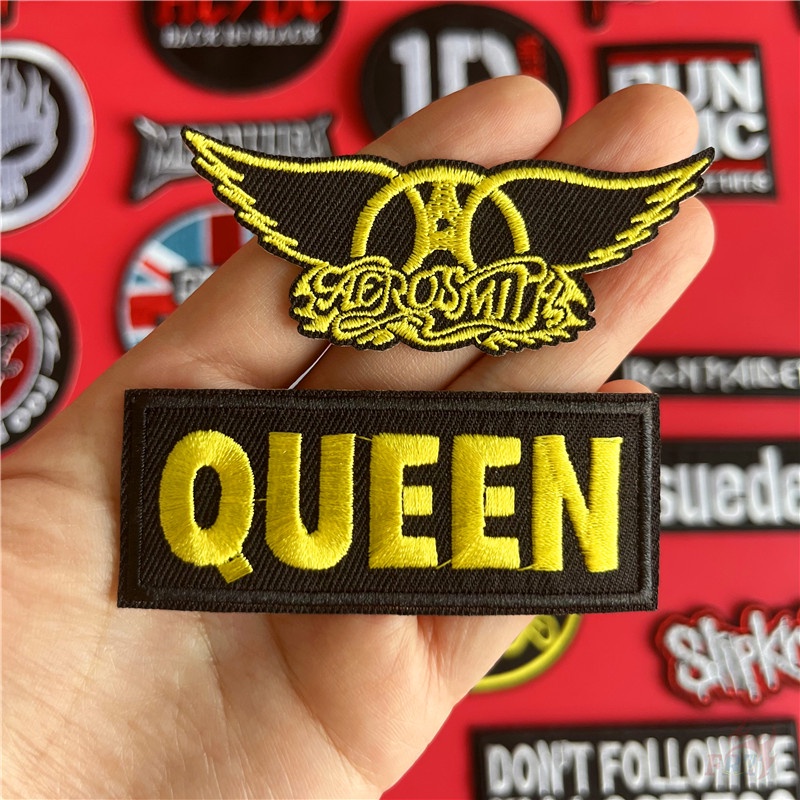 ♚ Miếng Dán Ủi Thêu Hình Ban Nhạc Rock/ Rock/ Rock Công Nghiệp/ Nặng ♚ 1 Miếng Ủi Thêu Hình Người Hâm Mộ