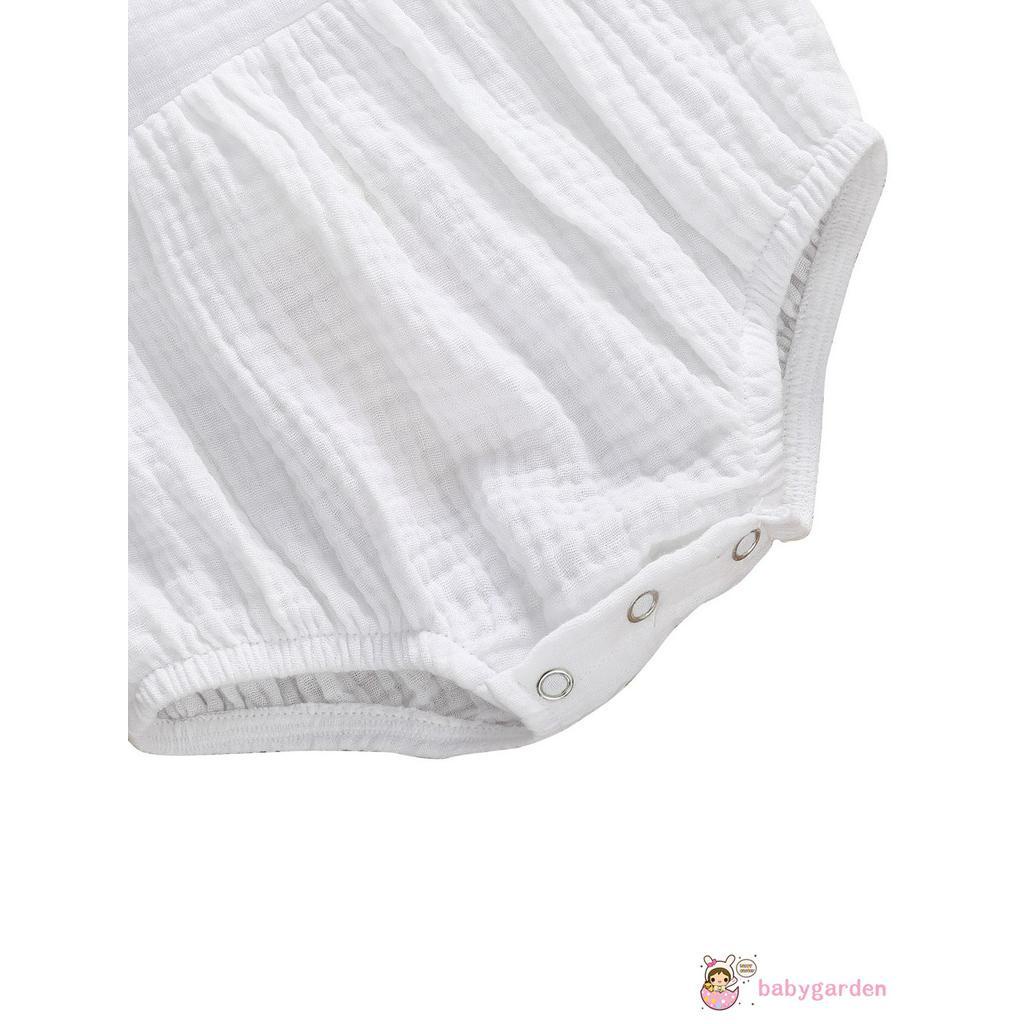 Jumpsuit Cotton Sát Nách Thêu Hoa Cho Bé Gái