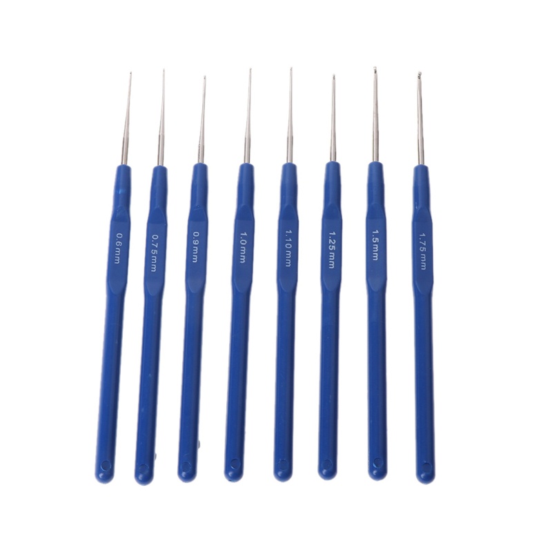 Bộ 8 Móc Đan Len Bằng Kim Loại 0.6-1.75mm