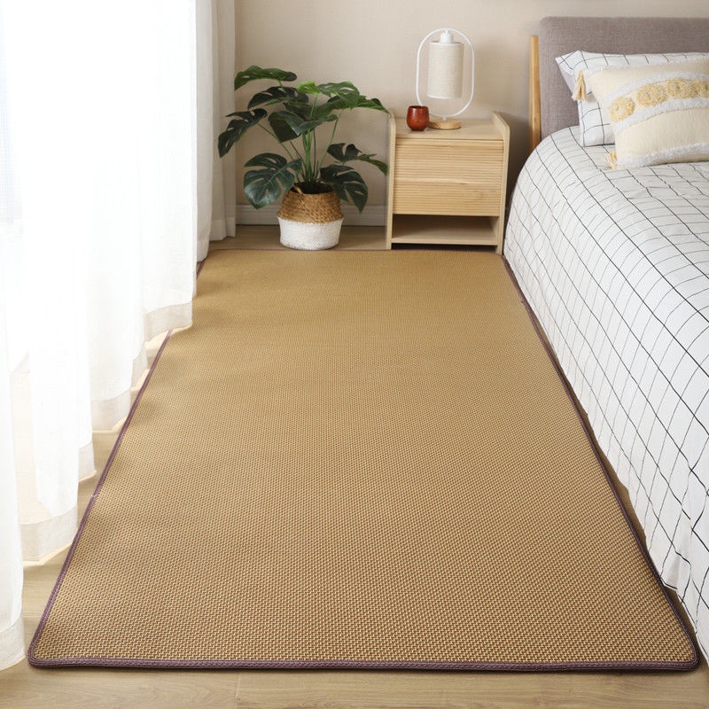 Thảm trải sàn Làm bằng tre tự nhiên thảm trải sàn phòng khách 100x180cmĐẾN180cmx200cm chiếu mây tatami mùa hè dày chống trượt thoáng mát thảm lau chân thảm trải sàn phòng ngủ
