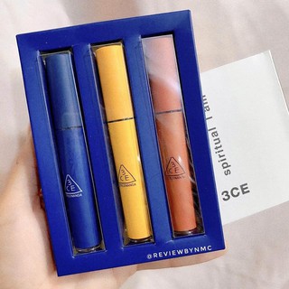 [Sét 3 Màu] Son 3CE Xanh Speak Up 3 Màu 3CE Hot Vỏ Xanh - Đỏ - Cam