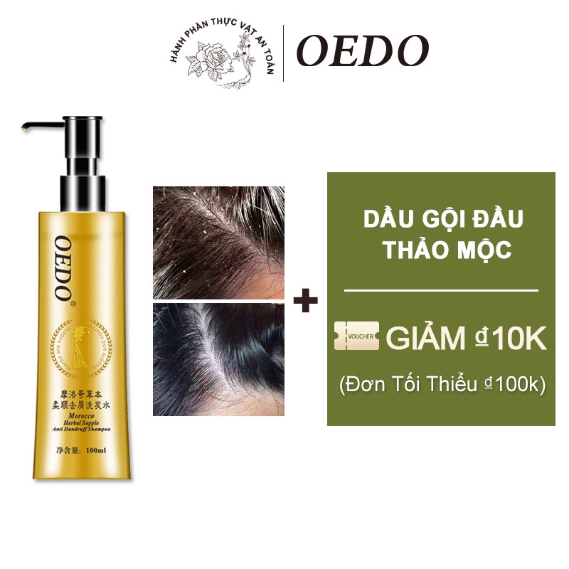 Dầu gội dược liệu chống gàu OEDO Ngát hương hoa phù hợp với da đầu dầu giảm rụng tóc giúp mọc tóc suông mượt 100ml