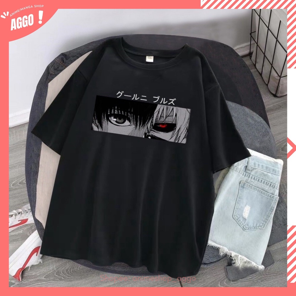 Áo Thun Tay Lửng Anime Tokyo Ghoul Kaneki Ken Nam Nữ Đủ Size Cực Đẹp
