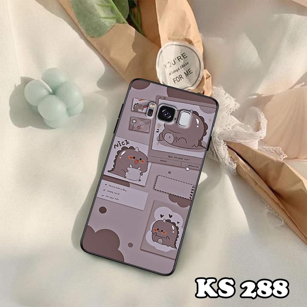 Ốp lưng Samsung S8 - S8 Plus - S9 - S9 Plus - Ốp Samsung in hình DinoCute - Lưng nhám viền TPU