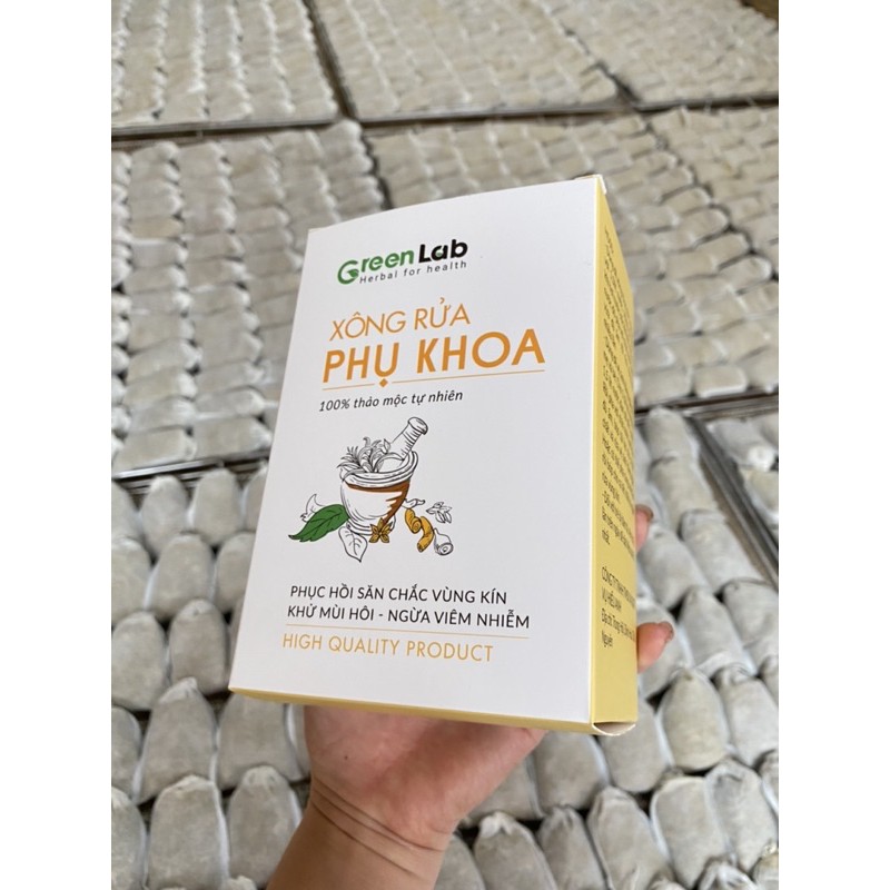 Xông Rửa Phụ Khoa GreenLab Ngừa Viêm Nhiễm Se Khít Hộp 10 túi lọc