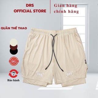 Quần short thể thao DRS quần đùi tập gym nam cao cấp, thun lạnh 2 lớp co giãn DRQ78