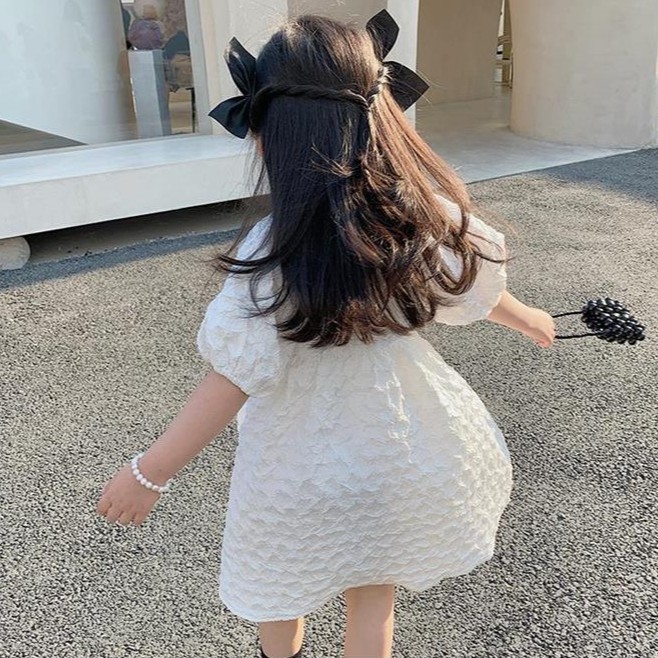 Đầm Công Chúa Tay Phồng Xinh Xắn Cho Bé Gái