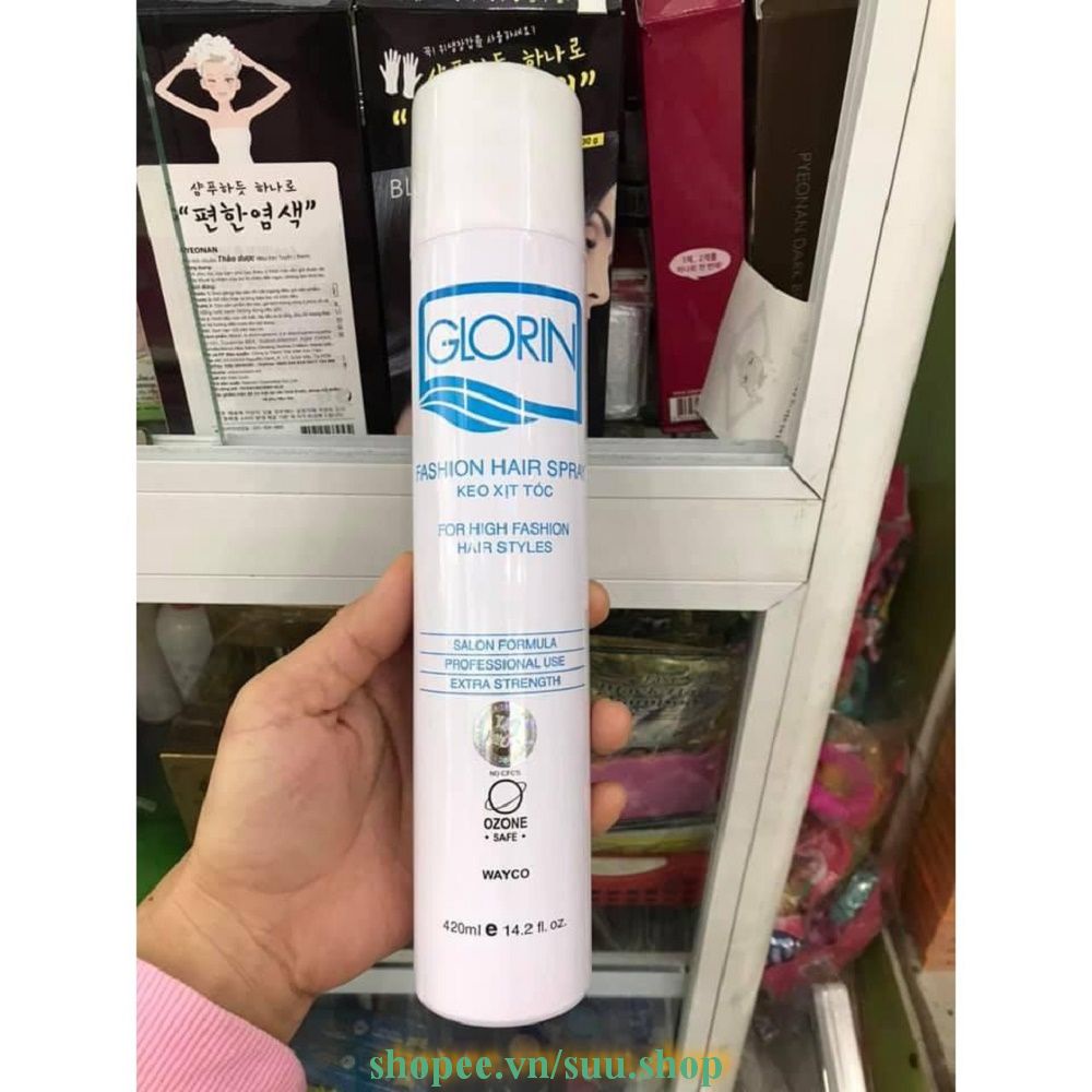 Keo Xịt Tạo Kiểu Tóc 420ml Glorin suu.shop cam kết 100% chính hãng