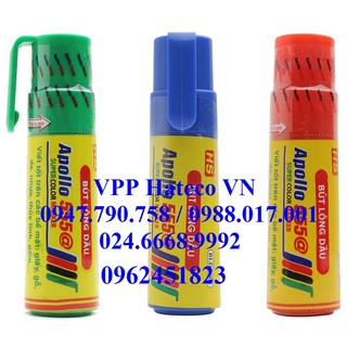 10 BÚT LÔNG DẦU APOLLO 555 - BÚT DẠ DẦU KHÔNG XÓA ĐƯỢC - BÚT VIẾT LÊN THÙNG (XANH, ĐỎ, ĐEN)