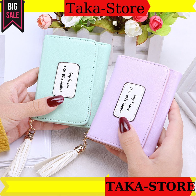 Ví nữ đẹp cầm tay mini ngắn  cao cấp HAPPY FOR YOU 1003