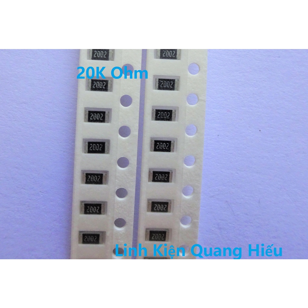 Điện trở dán SMD 1K  2K  7,5K  10K  18K  20K  22K 47K 1206 1% 1/4W