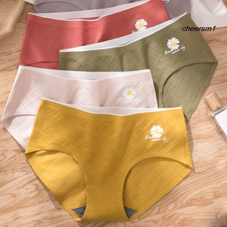 nội y bộ đồ lót Women Seamless Lattice Marguerite Mid Waist Cotton Underwear Panties Briefs