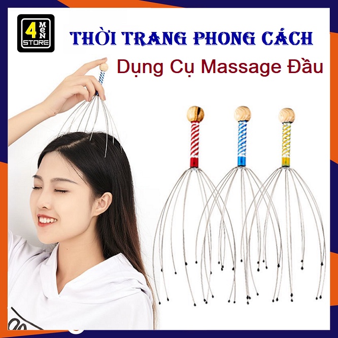 Dụng Cụ Massage đầu - cây mát xa đầu thư giãn thông minh - Cây Gãi Đầu Vật Lý Cầm Tay Giúp Thư Giãn , Giảm mệt Mỏi