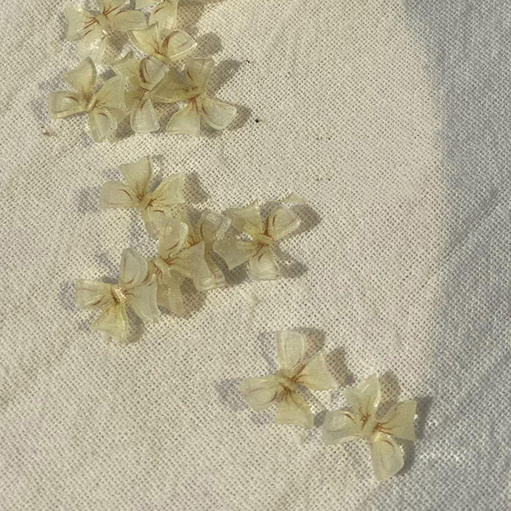 QQMALL Phụ Kiện Nơ Trong Suốt Bằng Nhựa Resin Phong Cách Nhật Bản Trang Trí Móng Tay DIY