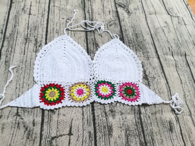 Bikini / bra len móc phối hoa siêu xinh | BigBuy360 - bigbuy360.vn