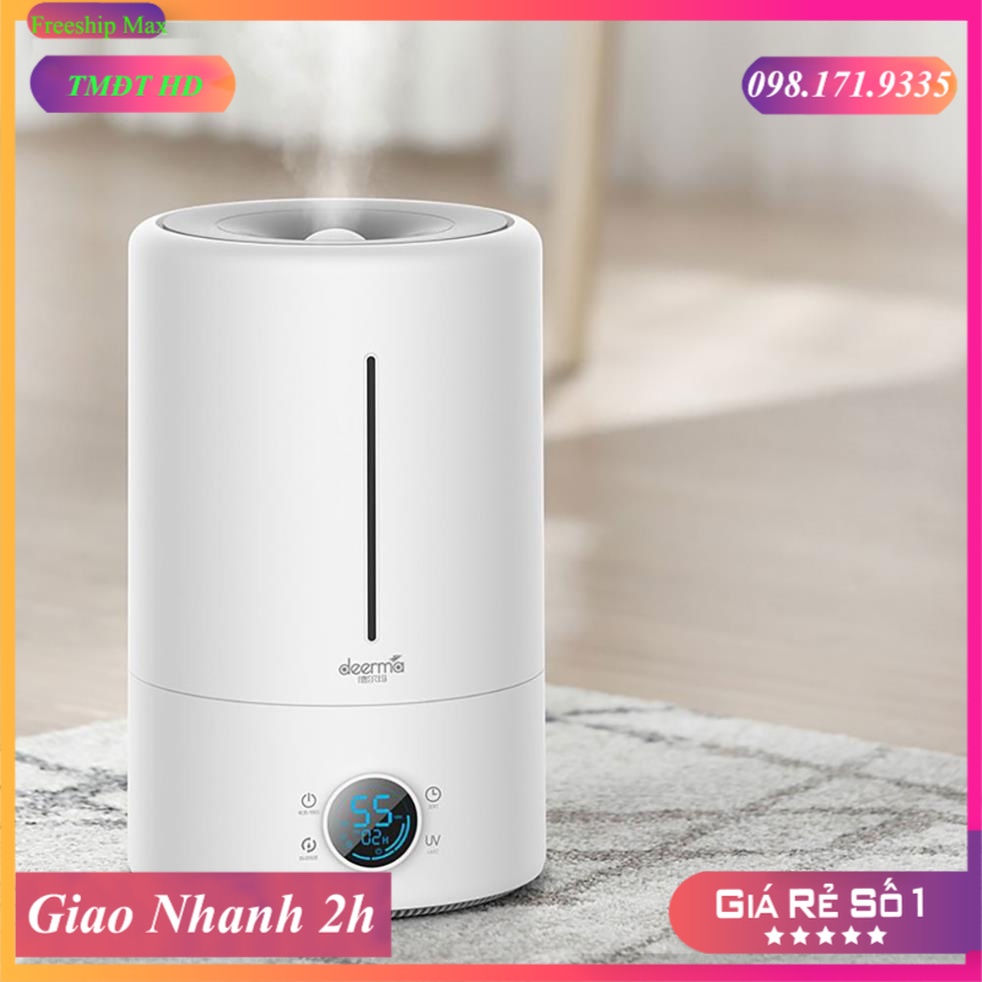 Máy tạo độ ẩm không khí thông minh Xiaomi Deerma DEM-F628S dung tích 5L đèn UV làm sạch nguồn nước - Bảo hành 6 tháng