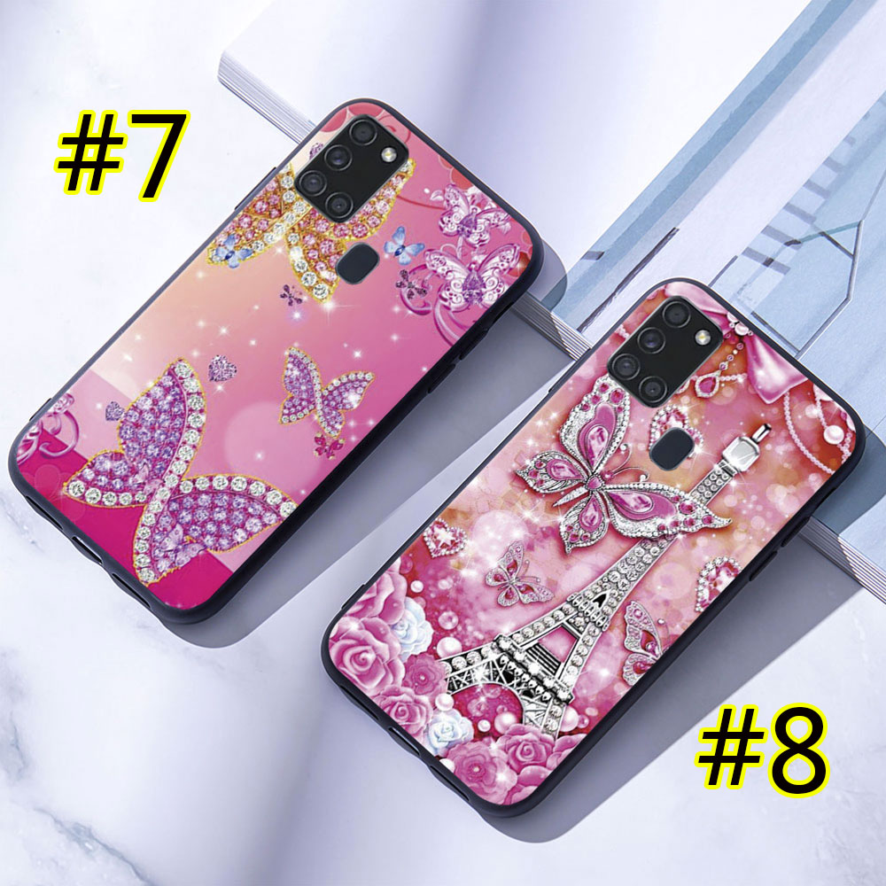 Ốp Điện Thoại Mềm Samsung Galaxy A11 / A21 / A21S / A31 / A51 / A71 Bướm Kim Cương