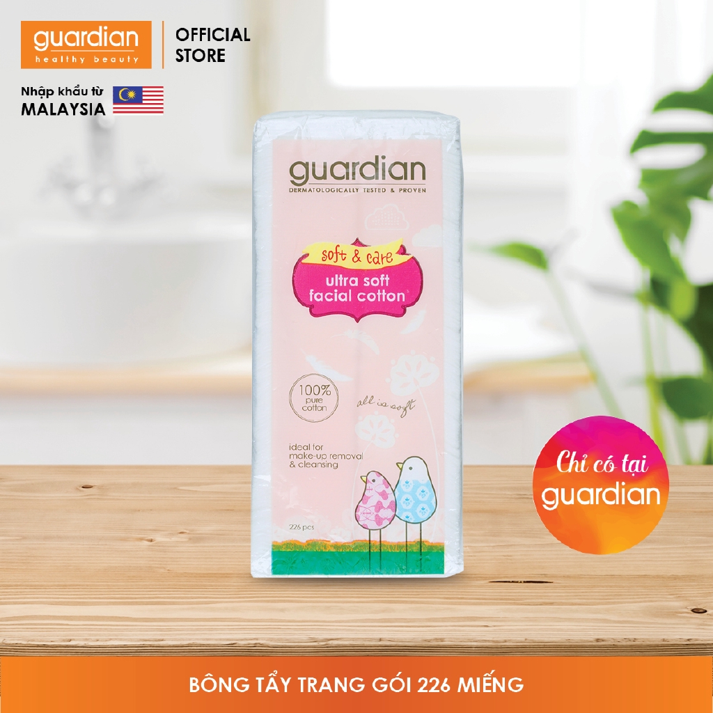 [Mã FMCGMALL -8% đơn 250k] Bông tẩy trang Guardian (226 miếng)