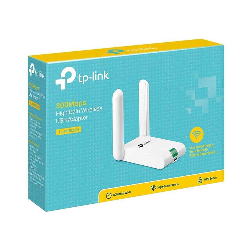 USB thu wifi WiFi TP Link TL-WN822N Chuẩn N 300Mbps 2 anten