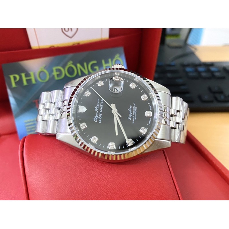 Đồng hồ nam mặt kính sapphire Olym Pianus OP89322 OP89322MS đen