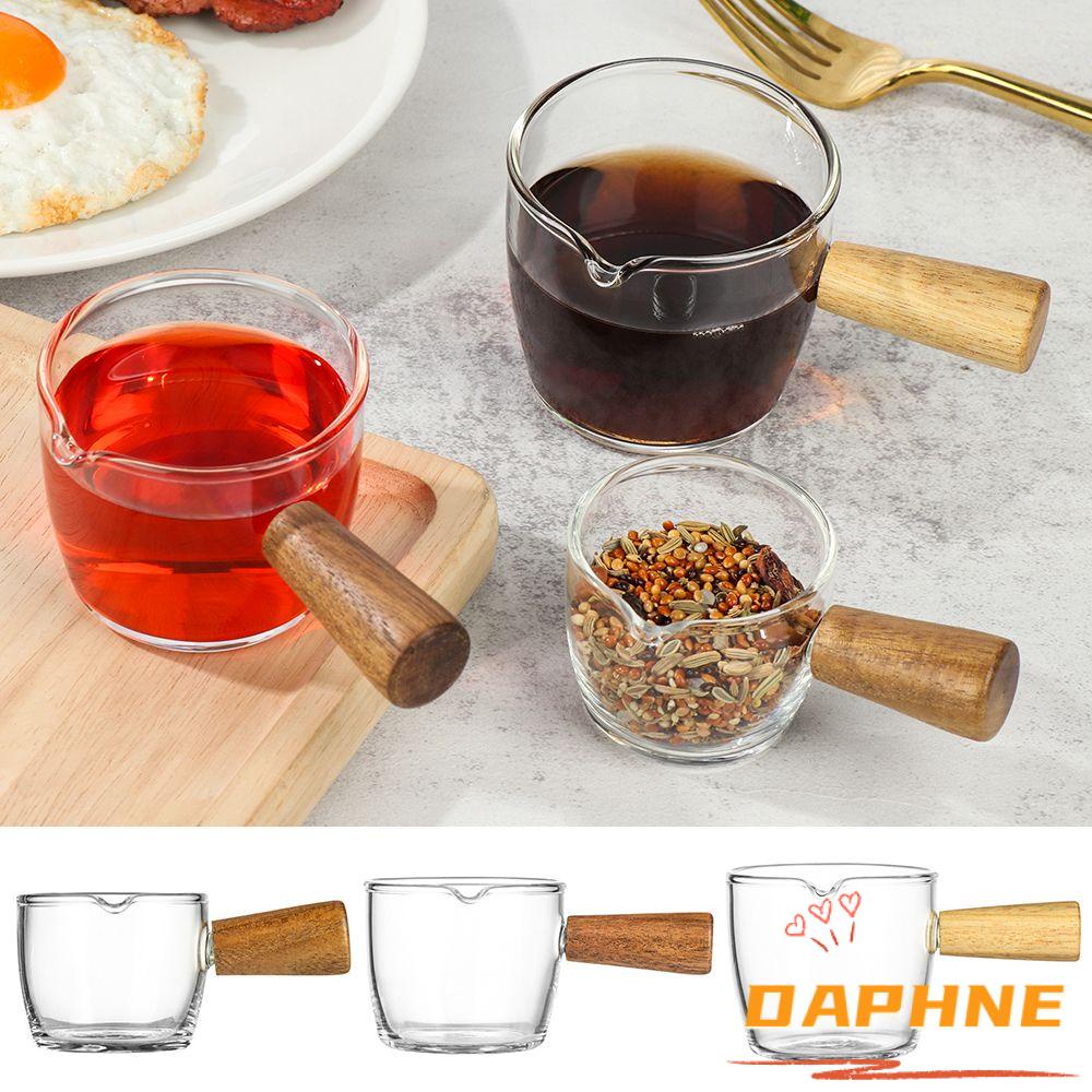 ♫Daphne♫ Cốc Đong Cà Phê Bằng Thủy Tinh Có Tay Cầm Chịu Nhiệt Mini