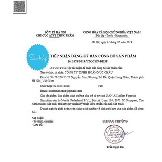 Sữa Bột Nan A2 số 1/2/3 800g