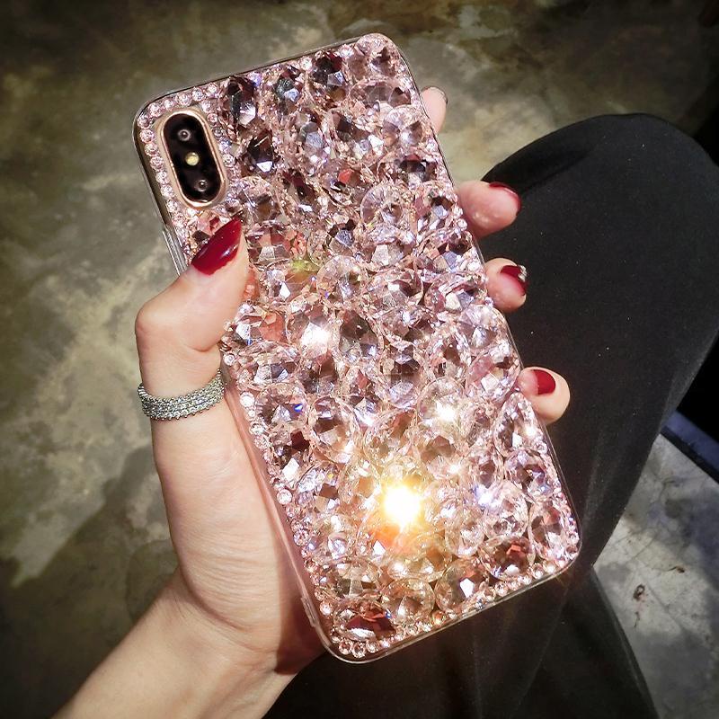Bling rhinestone case cho iphone 15 14 13 12 pro max plus vỏ sang trọng full diamond handmade phone case cover