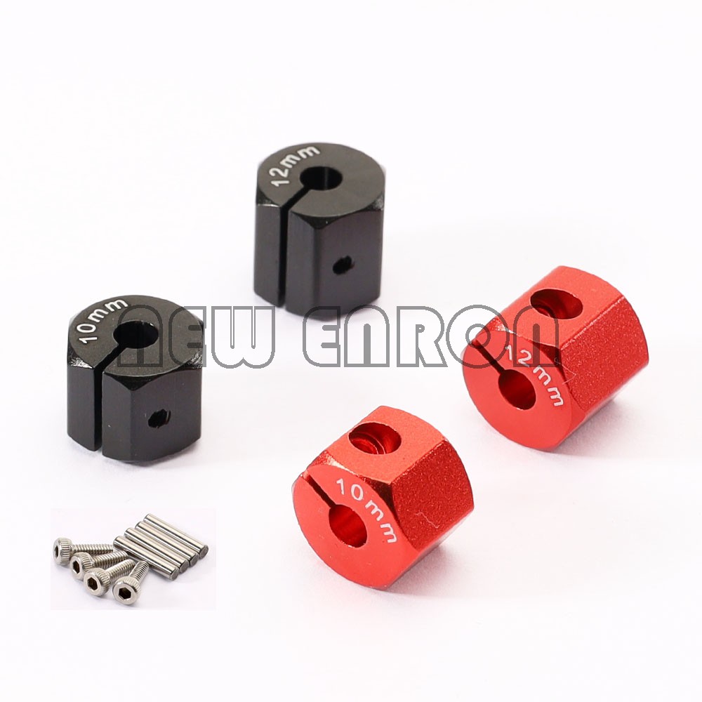 4p Nhôm 12mm Bánh xe Hex Hub Độ dày 10mm hoặc 12mm cho 1/10 RC Crawler Car Axial SCX10 90046 Tamiya MST TRX4 RC4WD Pa