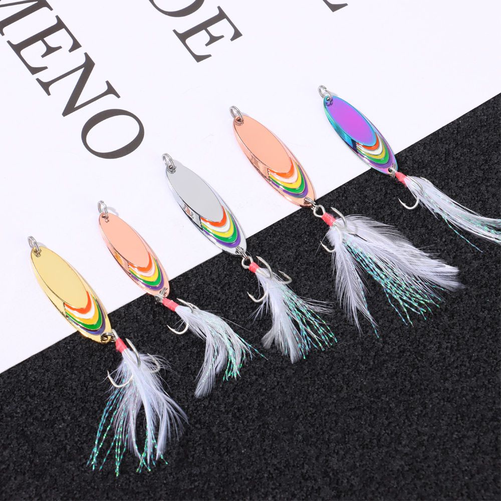 MUVAKO Mồi câu cá nhân tạo cứng xoay được đính sequin nhiều màu