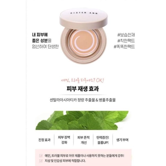 Kem nền SISTER ANN Pinkhole Jelly Cover Pact SPF50 + PA +++ 11g