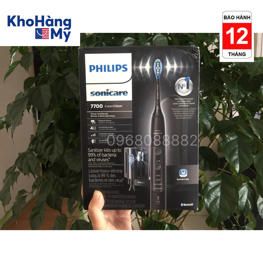 [CAO CẤP] Bàn Chải Điện Bluetooth Philips Sonicare 7700 4 Chế Độ Chải, 3 Mức Rung - Hàng Chính Hãng.