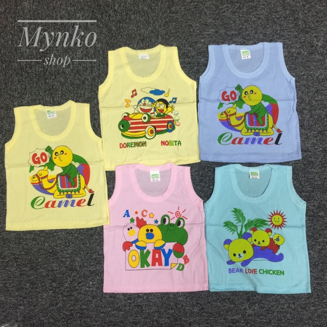 Áo ba lổ thun cotton 100% - combo 5 áo ( hình thật )