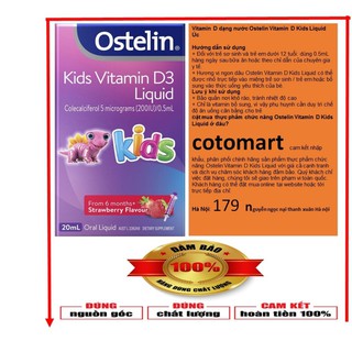 Vitamin D3 Ostelin bổ sung Vitamin D3 cho trẻ