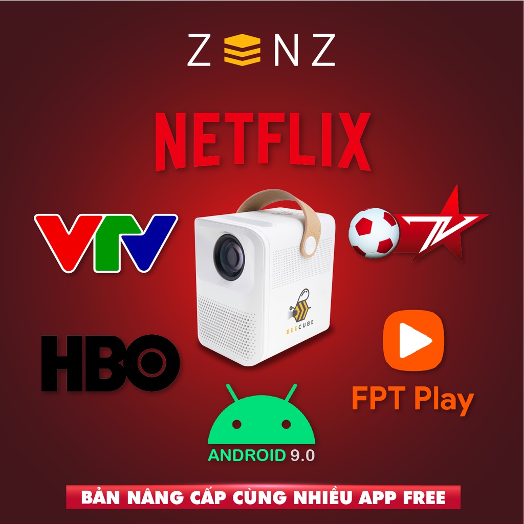 Máy Chiếu Mini Beecube X2 Chiếu Độ Phân Giải Full HD 1080P - Kết Nối Wifi - Điện Thoại - Các Thiết Bị Bluetooth