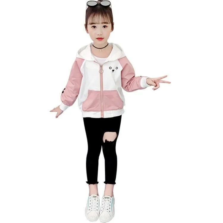 Áo Khoác Thời Trang Xuân Thu Hàn Quốc Mới Dành Cho Bé Gái 2021