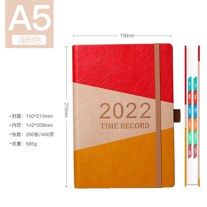 Sổ ghi chú lên kế hoạch năm mới 2022 gồm 200 tờ màu đẹp mắt tiện dụng