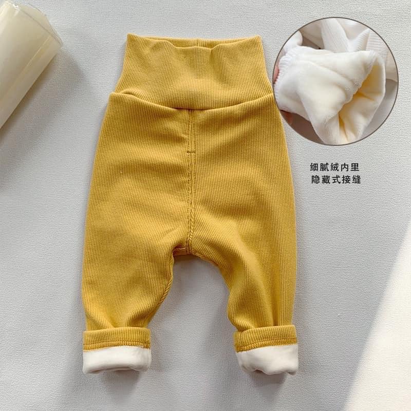Quần legging lót lông lưng cao cho bé