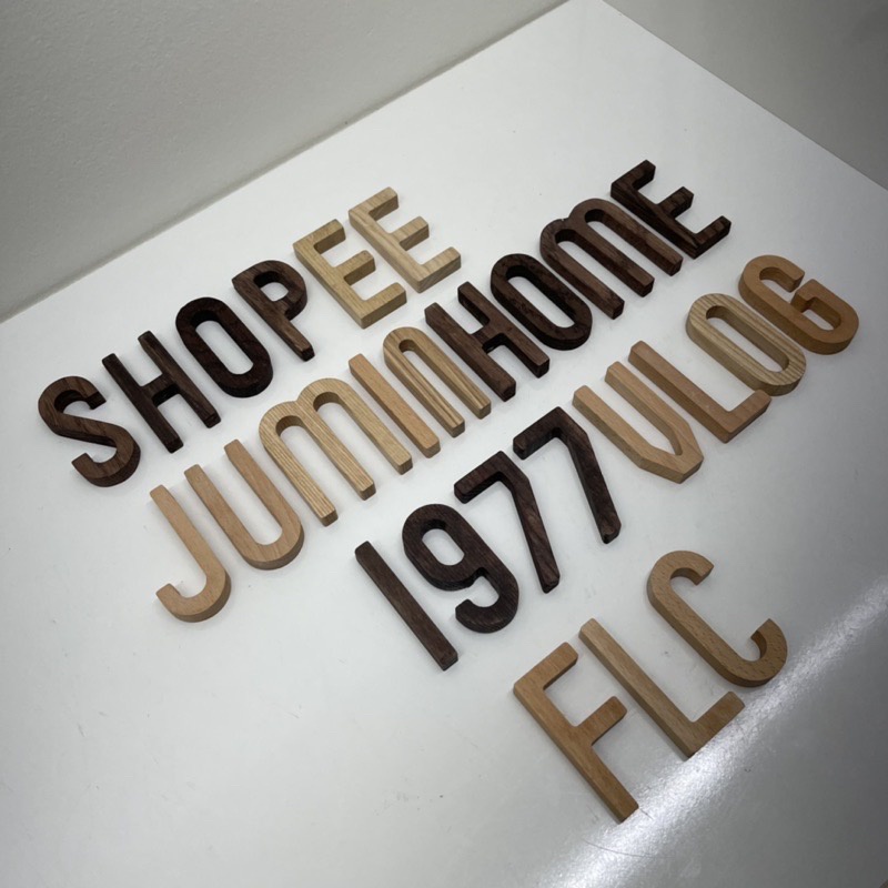 Chữ gỗ dán tường, chữ gỗ decor trang trí  nhà cửa, Vật trang trí tường Decor Quán Cafe - Màu gỗ sáng cao 7,8cm