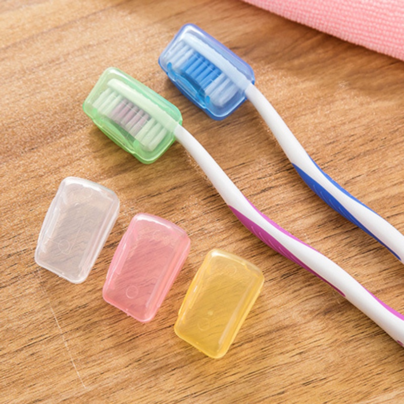 4 Nắp Đậy Đầu Bàn Chải Đánh Răng Mini Cái/bộ Hộp Đựng Bàn Chải Đánh Răng Hộp Nắp Bàn Chải Cắm Trại Đi Bộ Đường Dài Du Lịch Hộp Sắp Xếp Phòng Tắm