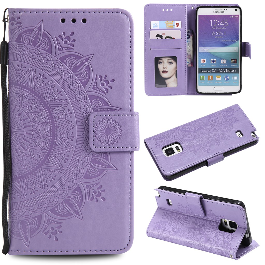 Ốp lưng da in hoa văn dập nổi dành cho điện thoại Samsung Note 4 8 9 | BigBuy360 - bigbuy360.vn