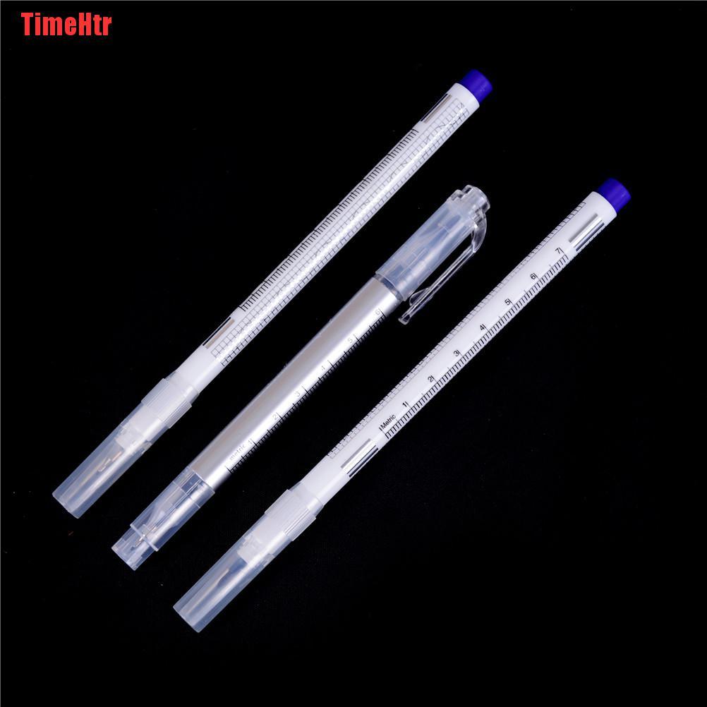 TimeHtr Professional Surgical Skin Marker Pen Tattoo Piercing Permanent Eyebrow Measure With Ruler