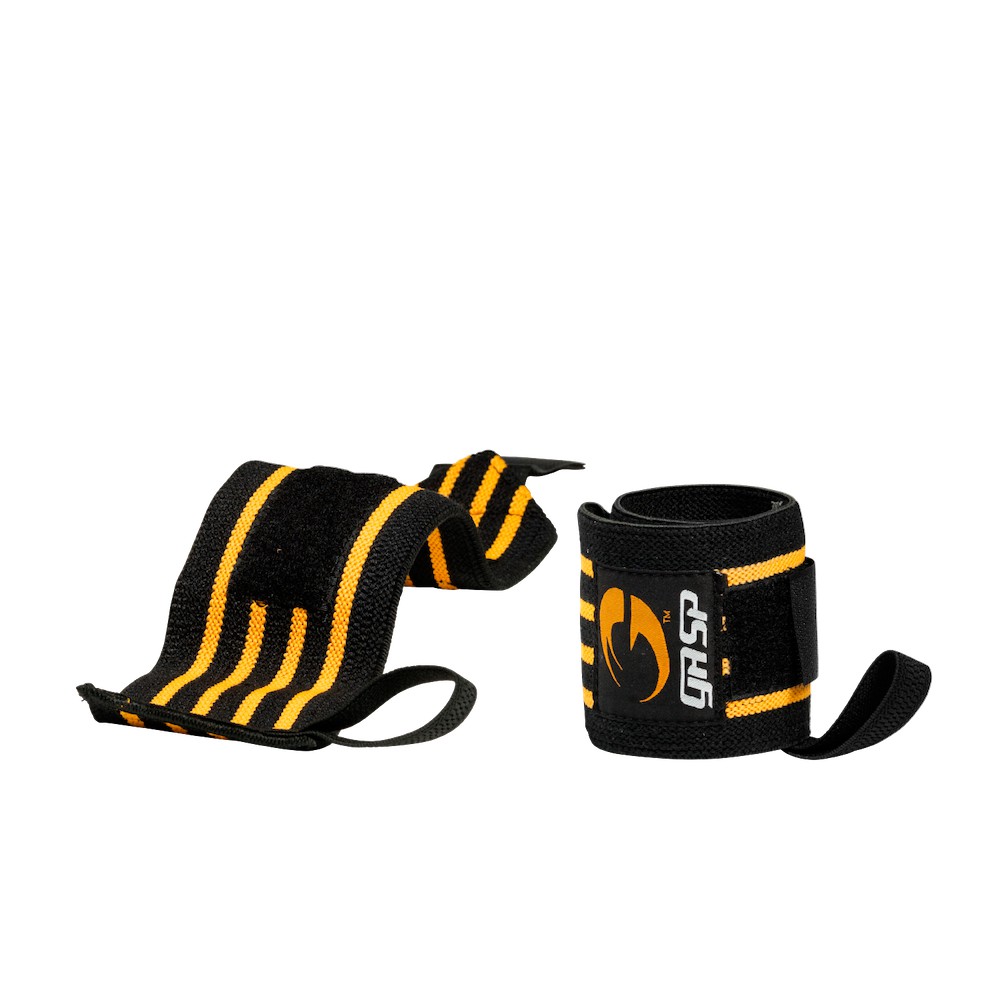 Dây Quấn Cổ Tay Gasp Hardcore Wrist Wraps Sọc Vàng - Chính Hãng