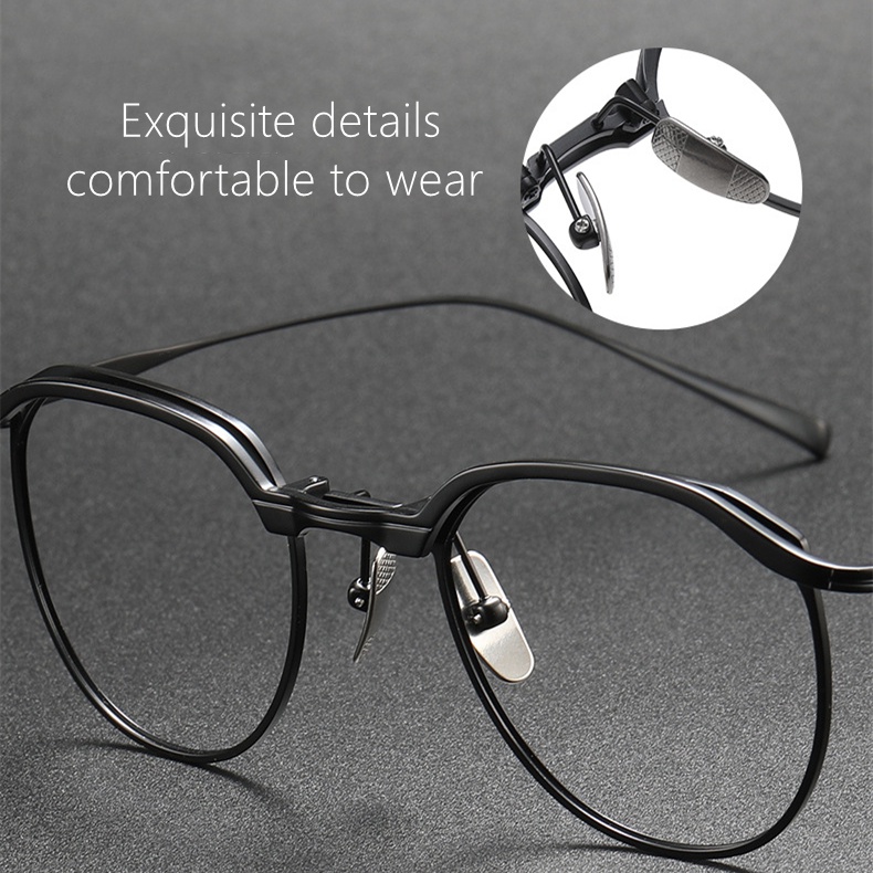 Mắt Kính Gọng Cong Tròn Bằng Titan Nguyên Chất Phong Cách Boston Nhật Bản Mới 2022 Cho Nam Và Nữ