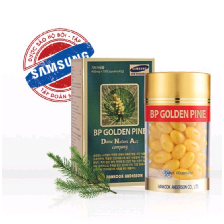 TINH DẦU THÔNG ĐỎ HÀN QUỐC BP GOLDEN PINE – GIÚP LƯU THÔNG MÁU, GIẢM CHOLESTEROL, CÂN BẰNG MỠ MÁU HỘP 100 VIÊN