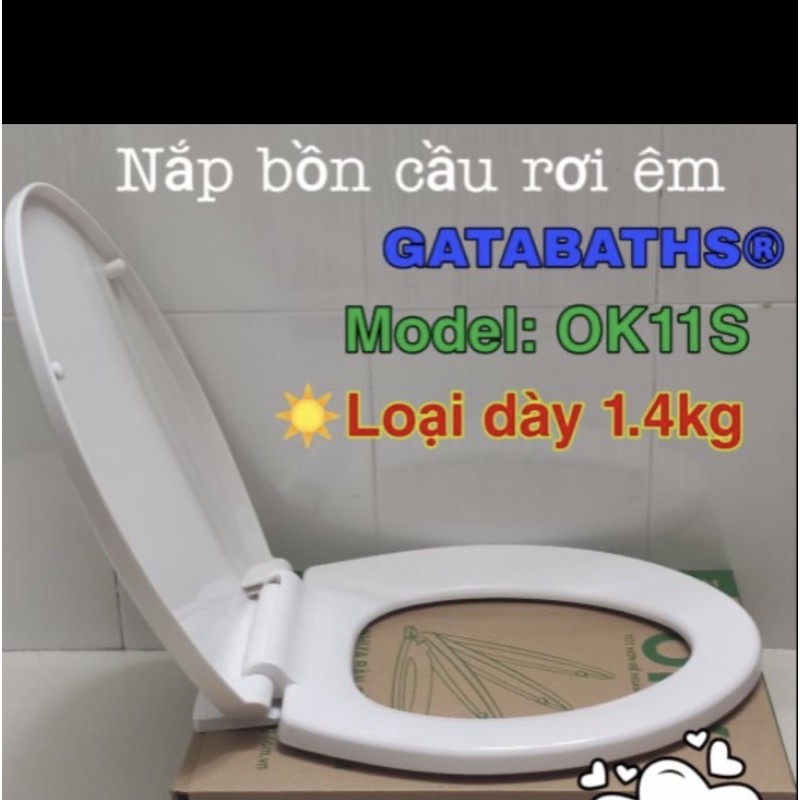 Nắp bồn cầu rơi êm (nắp bồn cầu hơi) GATABATHS® GT01S - 1.2kg và 1.4kg