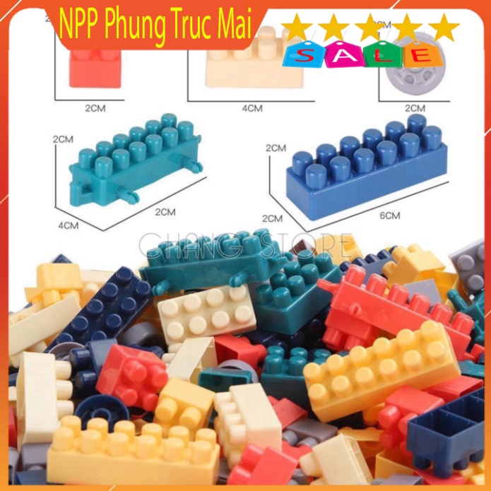 Bộ lego xếp hình 520 chi tiết đồ chơi cho bé lắp ráp - Đồ chơi phát triển tư duy - Đồ chơi lắp ráp cho bé-taobaovnsile