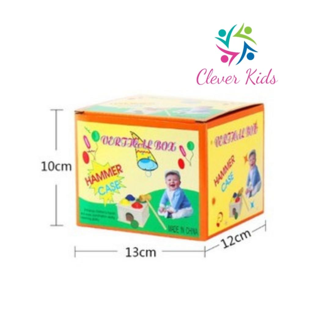Đồ chơi hộp đập 4 bóng tròn bằng búa gỗ vui nhộn bé nào cũng thích