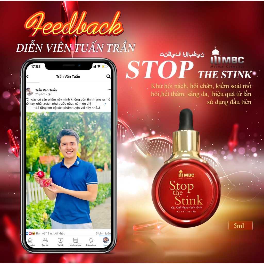 Serum Stop the Stink MBC - giải quyết hôi nách, hôi chân tận gốc 5ml