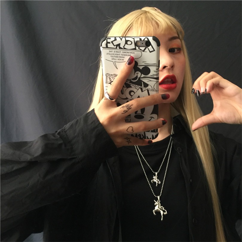 [Spot] Dây Chuyền Hình Kỳ Lân Phong Cách Hip Hop Hàn Quốc 12018